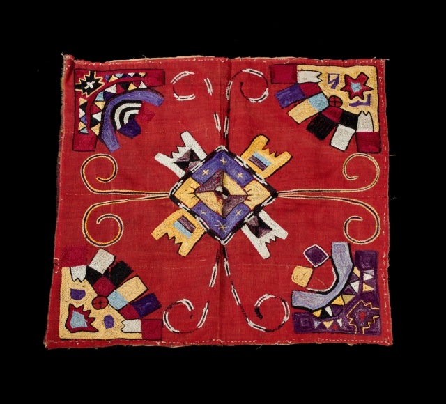 A late 19th early 20th century Lakai tea bag cover. 