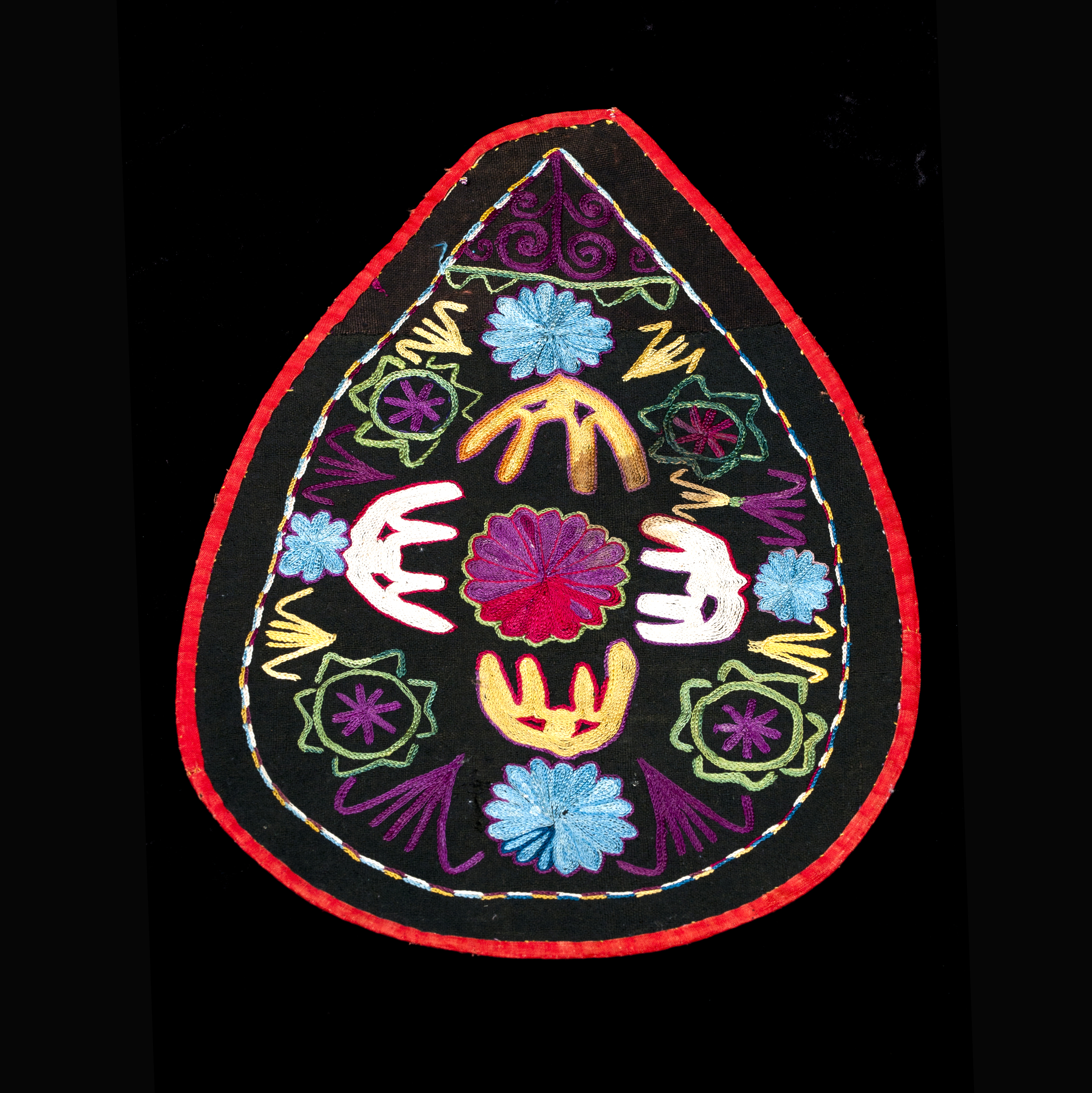 This is a rare antique Lakai mirror bag