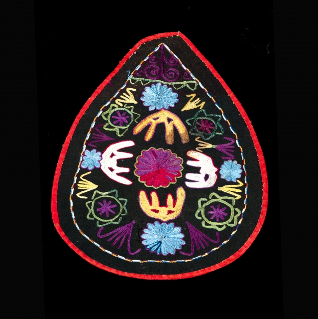 This is a rare antique Lakai mirror bag