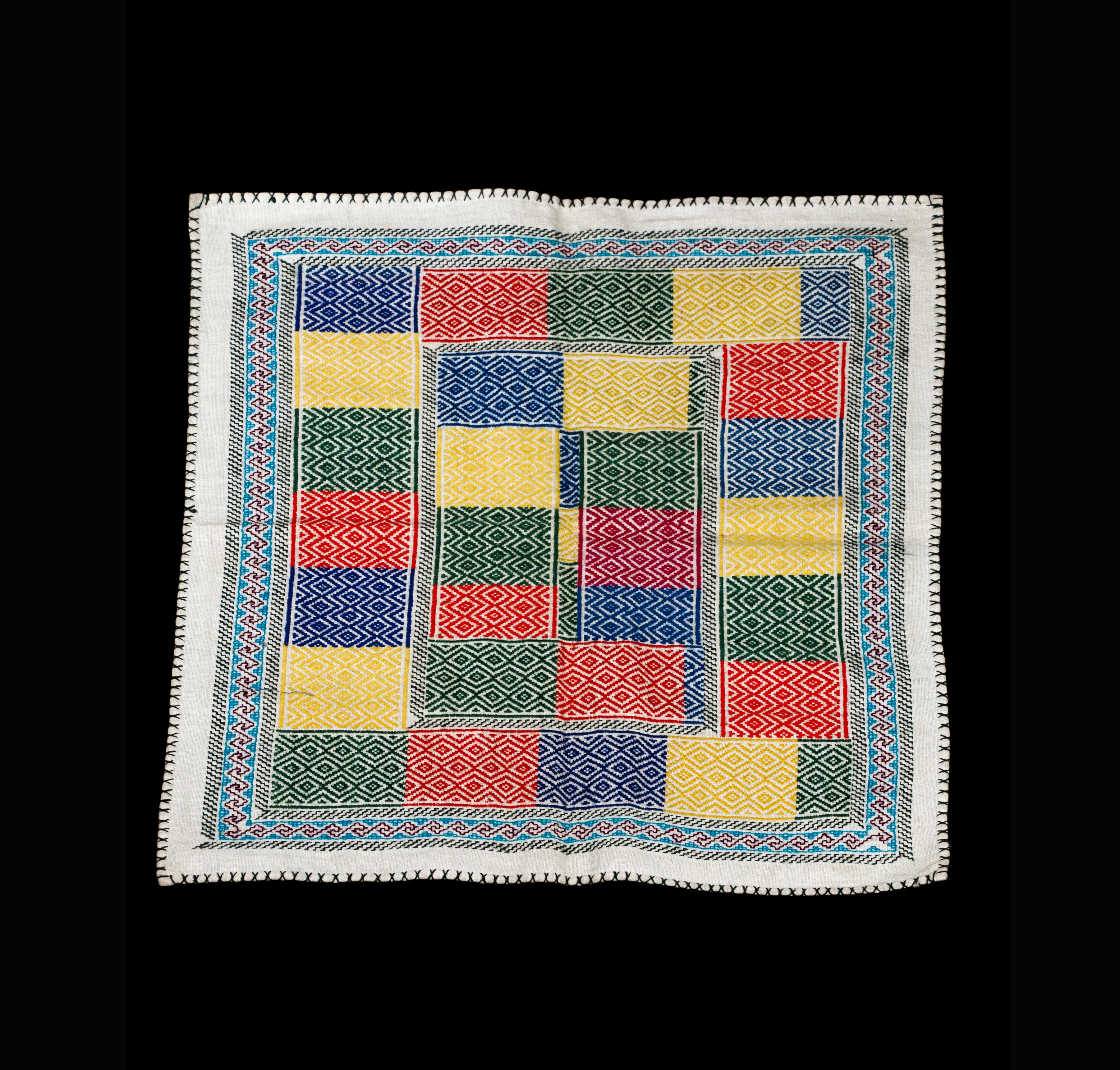 Hazara finely embroidered cover. 